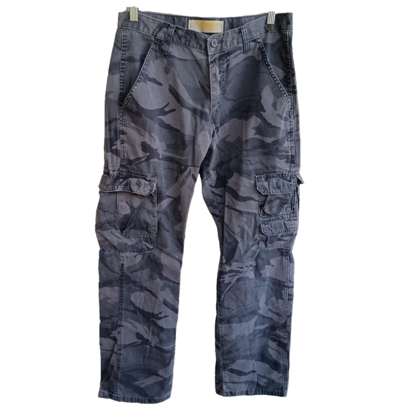 Vintage Wrangler Camo Cargo Pants Military Army Y2K 30x32